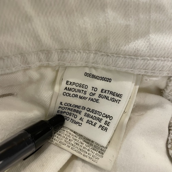 Diesel Industry Denim Jean Shorts Mens 34 White Button Fly Raw Hem - Picture 16 of 16